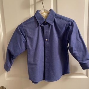 Lands end boys blue button down.